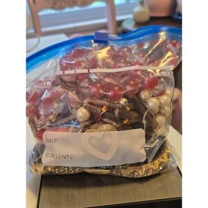1.78 Lbs Jewelry Lot Crafters Beads Jewelry Bundle Broken Jewelry